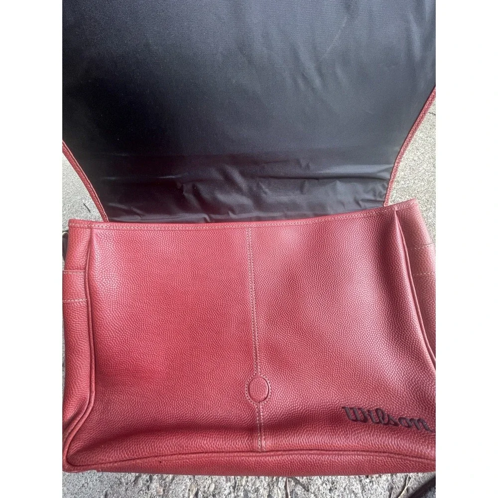 Vintage Wilson NFL Pigskin Leather Messenger Bag NWOT Rare Football Logo